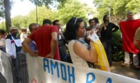 الـ AMDH تحتج أمام سفارة المغرب ببروكسيل ضد الإعتقالات وتحمل الدولة مسؤولية وفاة لشقر
