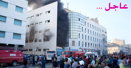 عـاجل – الآن : حريق مُهول يأتي بالكامل على سوق المغرب الكبير