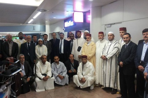 وصول وفد الأئمة و المرشدين الدينيين لمطار بروكسيل الدولي.