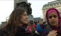إحتجاج ببروكسيل في اليوم العالمي للحجاب+فيديو
