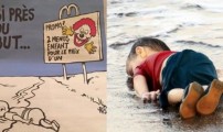 صحيفة ” شارلي إبدو” تسخر من الطفل السوري الغريق إيلان كردي