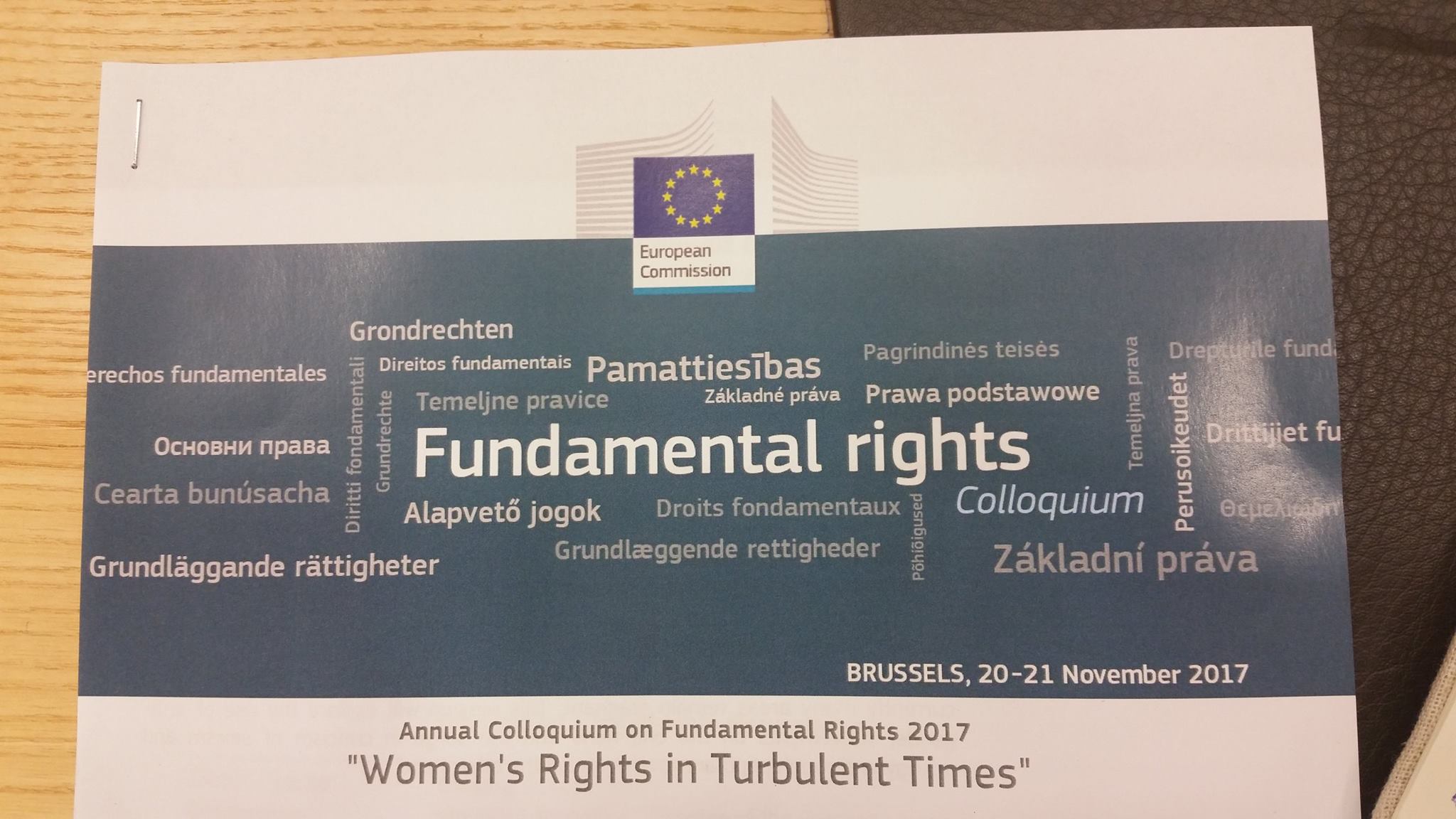 الدكتور خالد حاجي يشارك  في الندوة السنوية التي تنظمها المفوضية الأوروبية كل سنة لمناقشة قضية من قضايا الحقوق الأساسية.