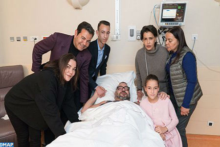 صاحب الجلالة الملك محمد السادس يجري عملية جراحية على مستوى القلب تكللت و لله الحمد بالنجاح.