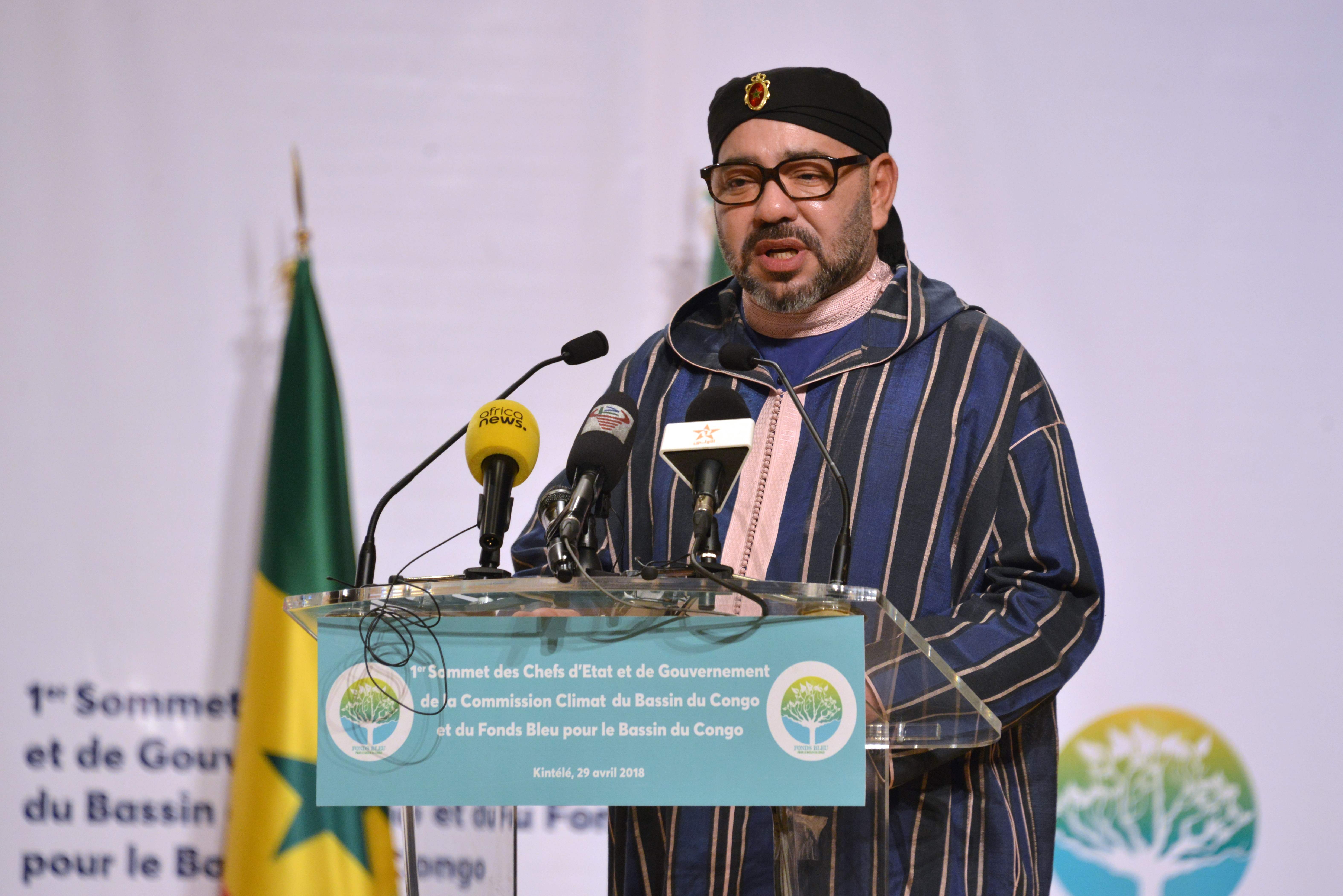 خطاب الملك محمد السادس في افتتاح أشغال قمة لجنة المناخ بالكونغو .