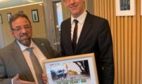 رئيس جمعية المقاولين المغاربة الفلامنكيين السيد شاطر عبد الإله يزور سفير دولة نيوزيلندا ببلجيكا لتقديم التعازي.