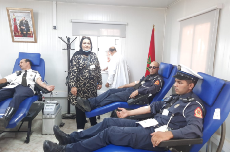 رجال الشرطة بولاية أمن سطات يتبرعون بدمهم لضحايا زلزال المغرب